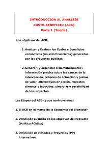 INTRODUCCIÓN AL ANÁLISIS COSTE-BENEFICIO (ACB)