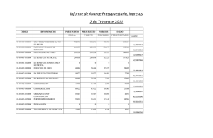 Informe de Avance Presupuestario, Ingresos 2 do Trimestre 2011