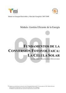 fundamentos de la conversión fotovoltaica