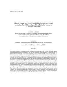 Climate change and climate variability impacts - E-journal