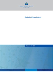 Boletín Económico del BCE. Número 1/2016