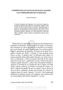 CICER&Oacute;N EN EL DE CIUITATE DEI DE SAN AGUST&Iacute;N