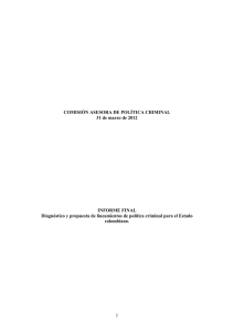 Informe sobre constitución Comisión Asesora