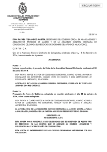 acuerdo completo - Colegio Oficial de Aparejadores de Madrid
