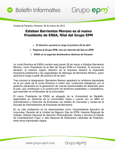 Esteban Barrientos Moreno es el nuevo Presidente de ENSA