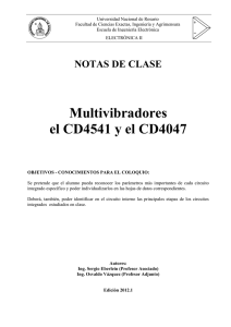 Multivibradores el CD4541 y el CD4047 - FCEIA
