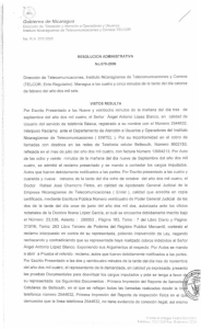 Gábiama de Nicaragua - TELCOR, Ente Regulador