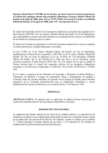 Espanya. Reial Decret 723/1988, de 24 de juny, pel qual s`aprova la