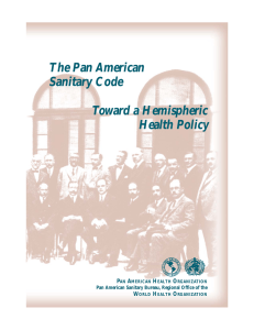 The Pan American Sanitary Code Toward a