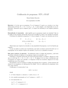 Codificación de programas. STP y SNAP