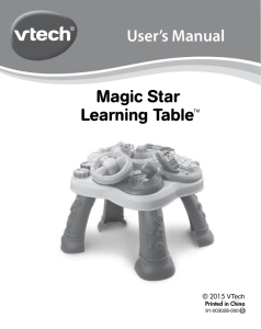 Magic Star Learning Table User`s Manual
