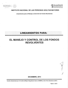 Lineamientos para el Manejo y Control de los Fondos