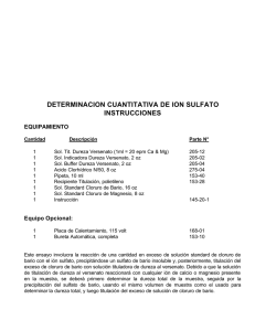 determinacion cuantitativa de ion sulfato instrucciones