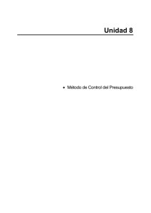 Método del control de presupuesto.