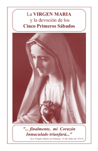 La VIRGEN MARIA y la devoción de los Cinco Primeros Sábados