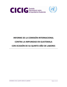 Informe CICIG: quinto año de labores