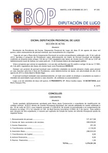 Anuncio no BOP - Deputación de Lugo