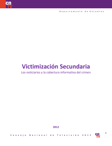 Victimización Secundaria - Consejo Nacional de Televisión