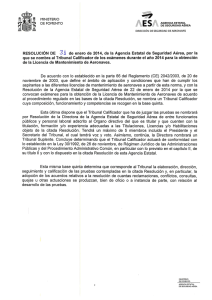 Resolución de 31 de enero de 2014 - Agencia Estatal de Seguridad