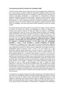 Transcripción parcial de la Sentencia de Guadalupe