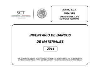 INVENTARIO DE BANCOS DE MATERIALES 2014