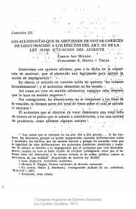 Comisión III. LOS ACCIONISTAS QUE SE ABSTIENEN DE