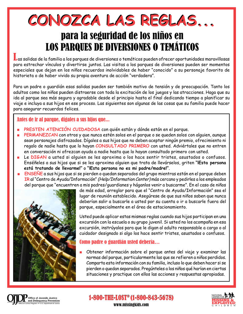 Conozca Las Reglas Para La Seguridad De Los Niños En Los Parques 9610