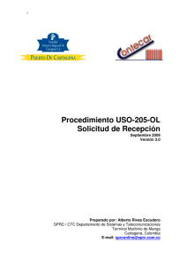 USO-205-OL - Organización Puerto de Cartagena