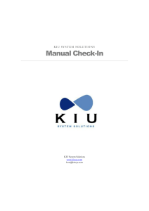 Check-In - Kiu System Solutions