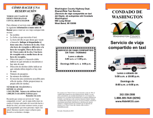 CONDADO DE WASHINGTON Servicio de viaje compartido en taxi