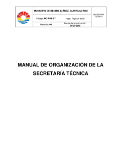 manual de organización de la secretaría técnica