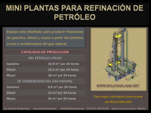 mini plantas para refinación de petróleo