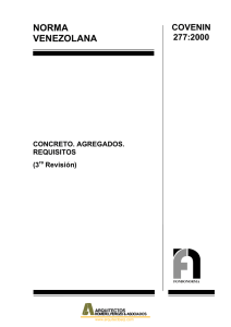 Covenin 0277-2000 Concreto, agregados, requisitos