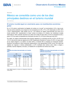 México se consolida como uno de los diez principales destinos en