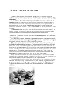FALSA INFORMACION - Revista CERAMICA