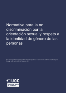 Normativa para la no discriminación por la orientación sexual y