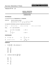 C urso : Matemática 3º Medio Material Nº MT - 25