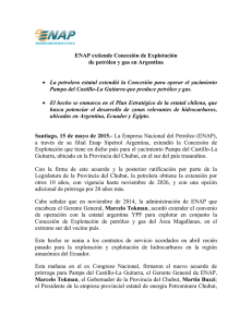 ENAP extiende Concesión de Explotación de petróleo y gas en