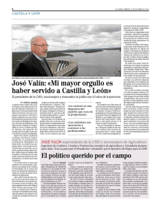 José Valín: «Mi mayor orgullo es haber servido a Castilla y León»