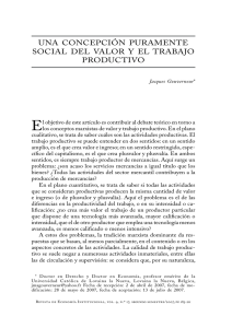 UNA CONCEPCI&Oacute;N PURAMENTE SOCIAL DEL VALOR Y EL