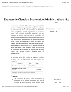 Examen de Ciencias Económico Administrativas