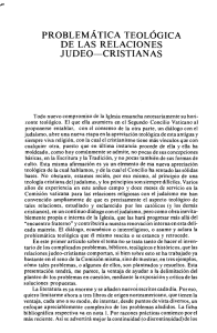 Problematica Teologica De Las Relaciones Judeocristiana