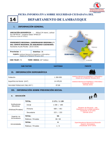 departamento de lambayeque - Sistema Nacional de Seguridad