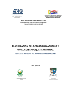 PLANIFICACIÓN DEL DESARROLLO AGRARIO Y RURAL CON