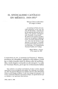 EL SINDICALISMO CATOLICO EN MÉXICO, 1919