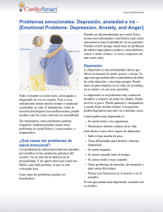 Problemas emocionales: Depresión, ansiedad e ira