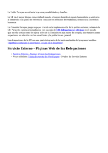 Servicio Externo – Páginas Web de las Delegaciones
