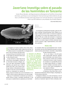 Javeriano investiga sobre el pasado de los homínidos en Tanzania
