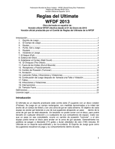 Reglas del Ultimate WFDF 2013 - World Flying Disc Federation