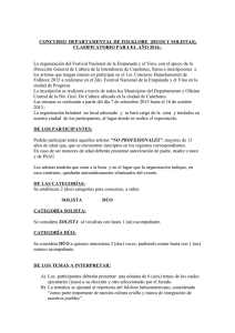 CONCURSO DEPARTAMENTAL DE FOLKLORE (DUOS Y